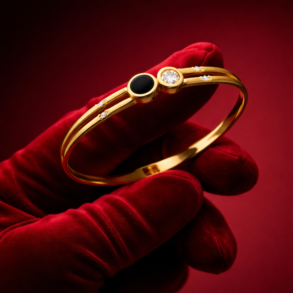 Golden Bloom Heart Kada