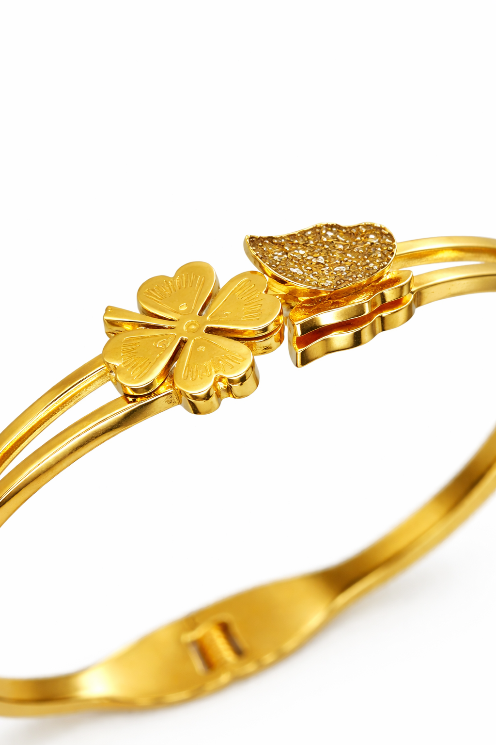 Golden Bloom Heart Kada