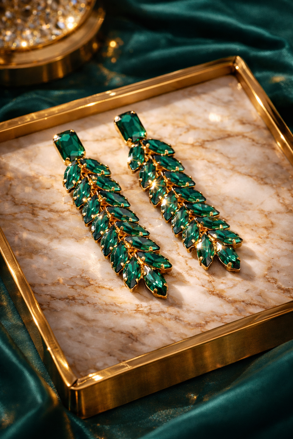 Green Muse Drop Earrings