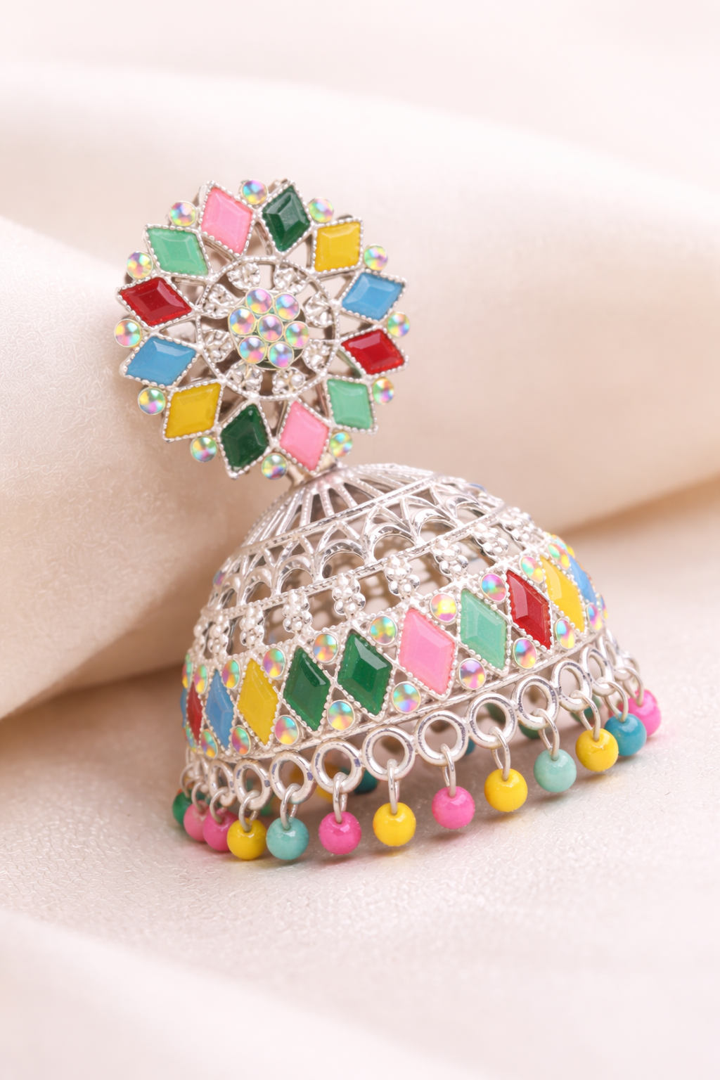 Rangmayi Mirror Jhumka